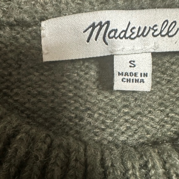 Madewell Donegal Button-Sleeve Sweater-Dress. Wool blend. - Picture 8 of 9